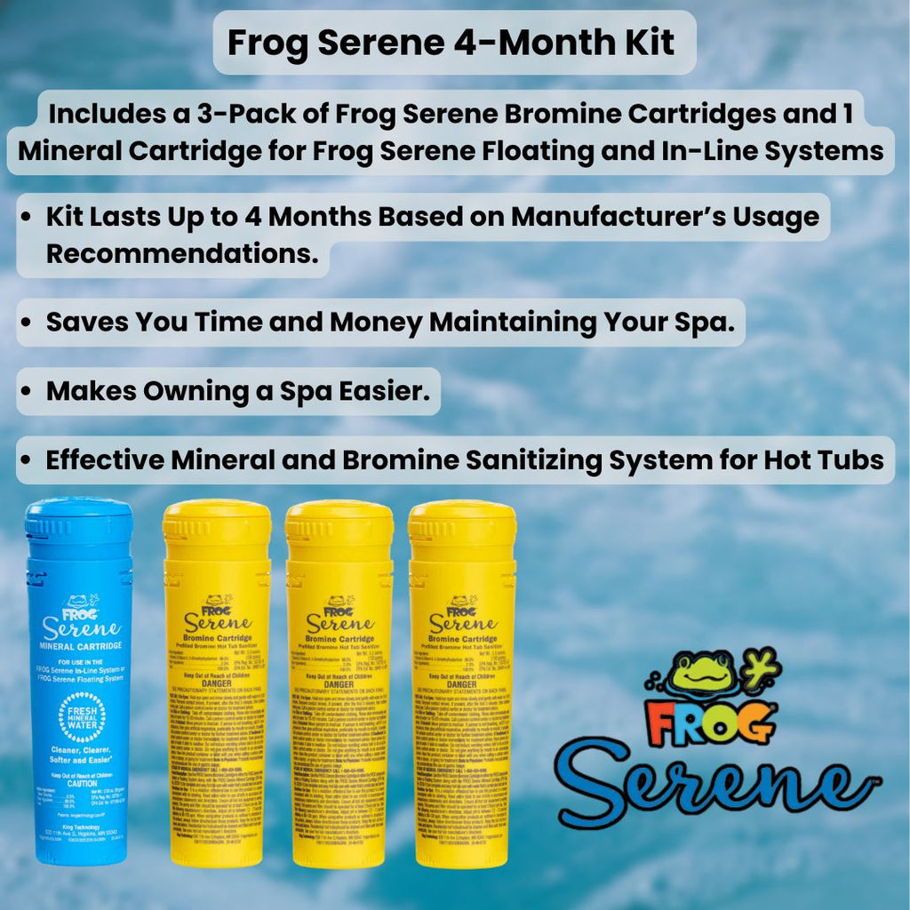 Spa FROG Serene Cartridge Kit 1 Mineral 3 Bromine Cartridges