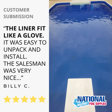 Ocean Blue with Mystic Light Blue GLI Inground Pool Liner 20 Mil