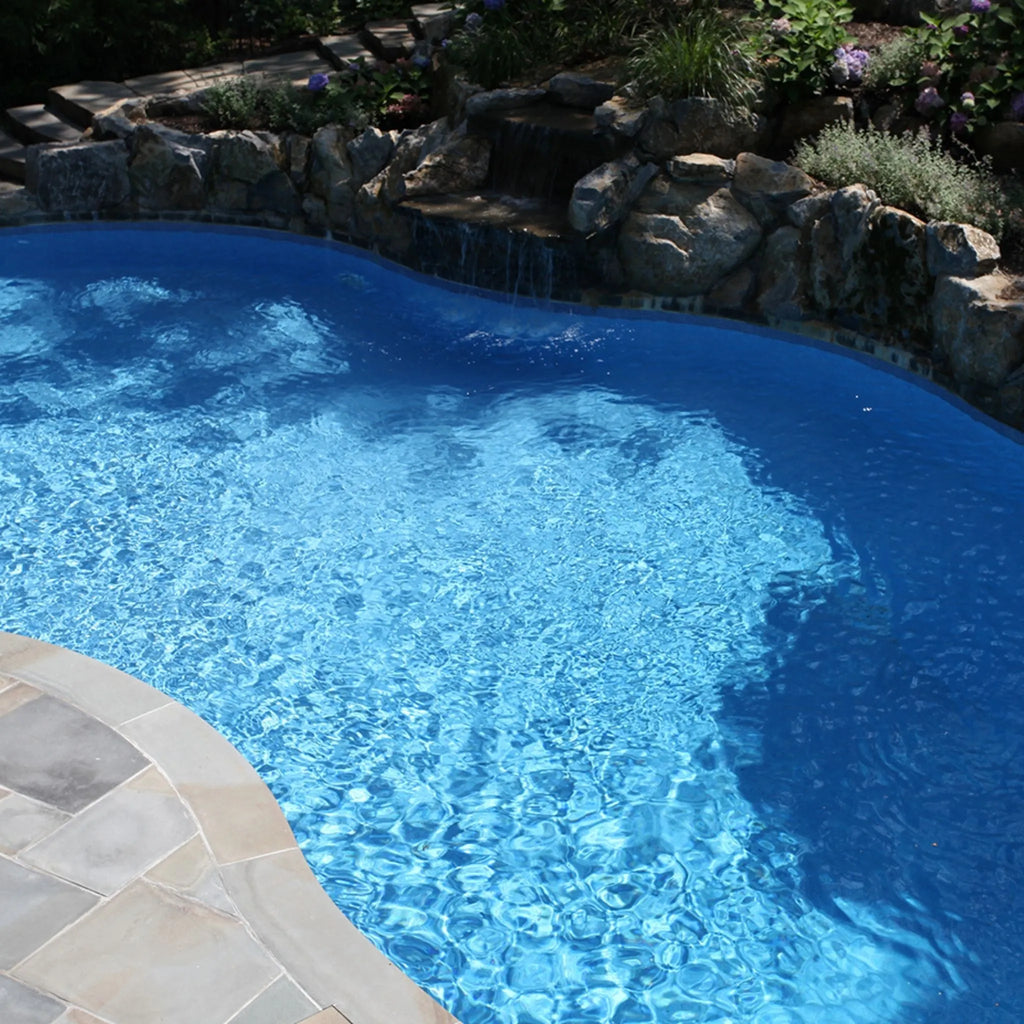Gray Crystal Full Floor Borderless GLI Inground Pool Liner 27 Mil
