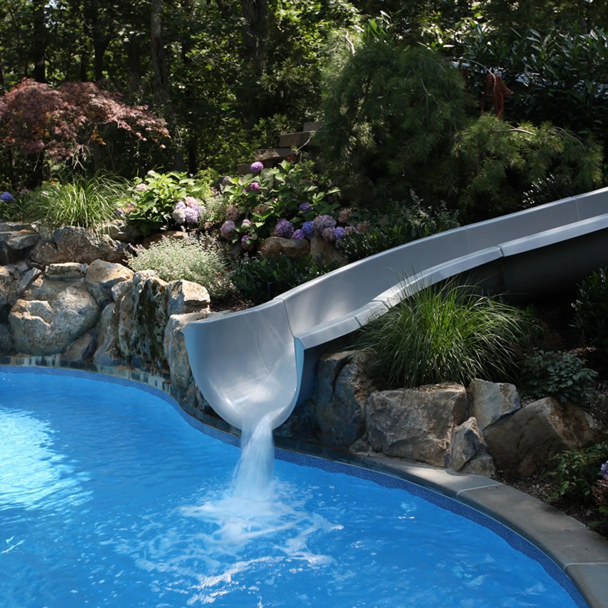 Gray Crystal Full Floor Borderless GLI Inground Pool Liner 27 Mil