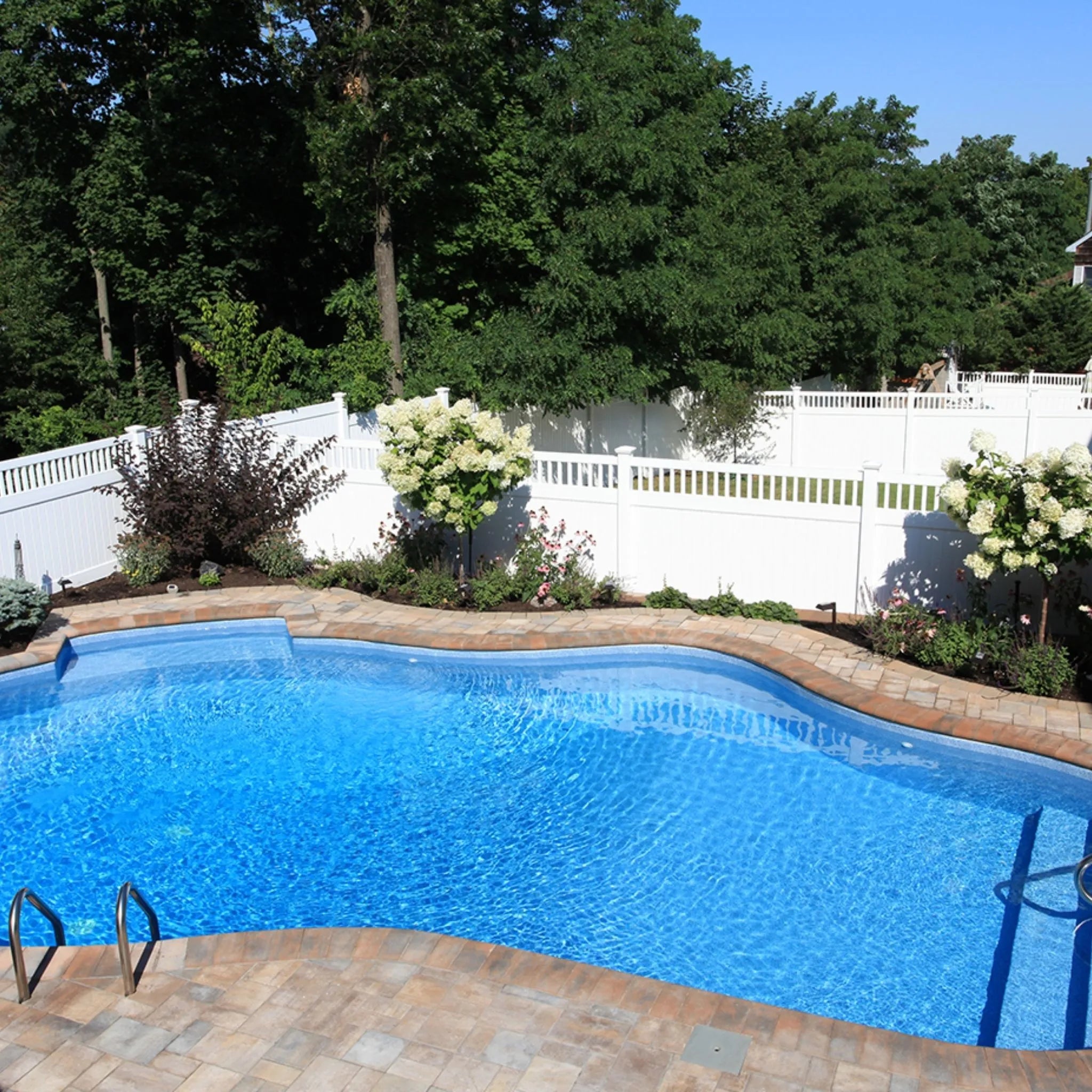 Gray Crystal Full Floor Borderless GLI Inground Pool Liner 27 Mil