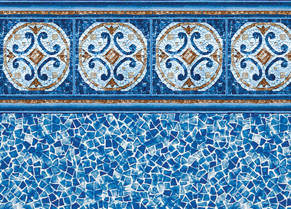 Hampton with SeaGlass Destination Series GLI Inground Pool Liner 27 or 20 Mil