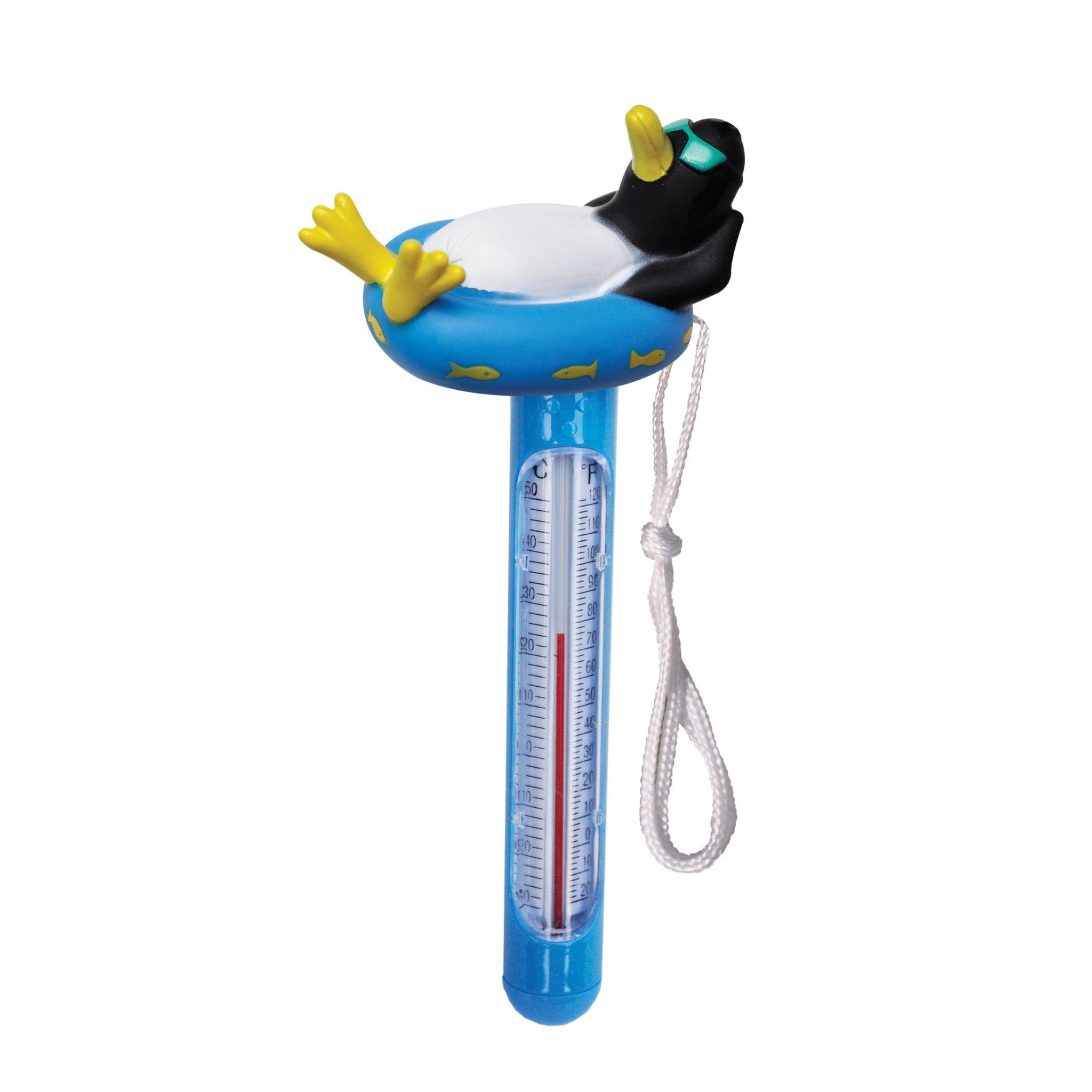 9228 swimline floating penguin pool and spa thermometer