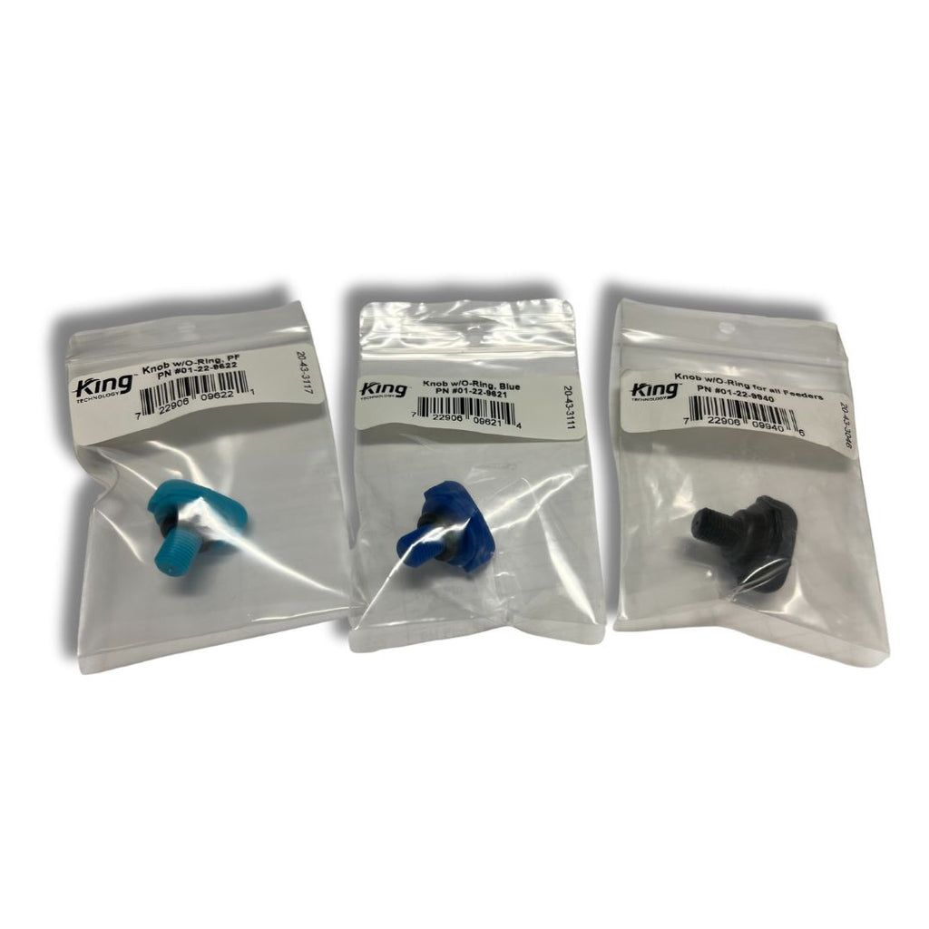 King Technology Knob With O-Ring (Turquoise, Blue, & Black)