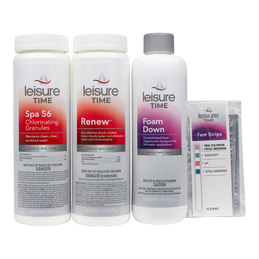 Leisure Time Chlorine Quick Start Spa Kit contents