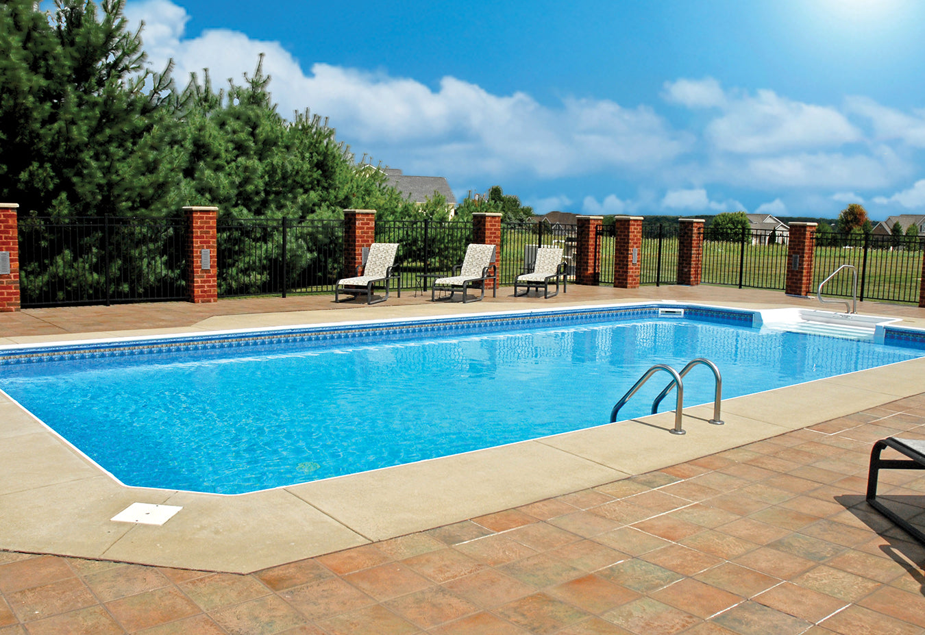 Laguna with White Pacific Value Series GLI Inground Pool Liner 27 Mil