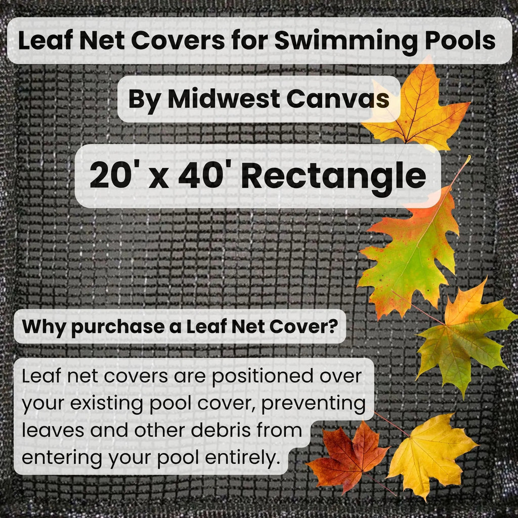 20' x 40' Leaf Net Cover for Inground Pools (Cover Size: 24’ x 44’)