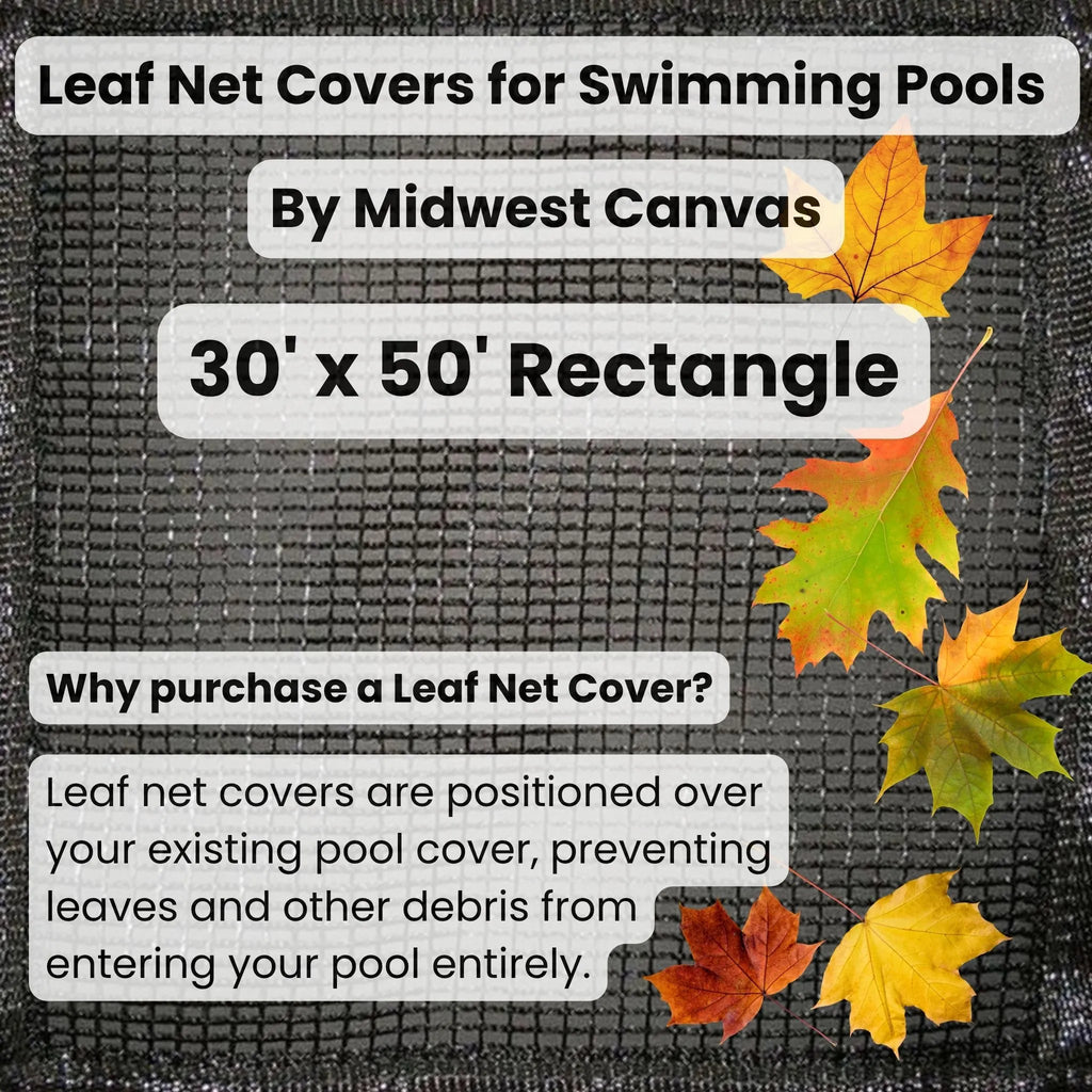 30' x 50' Leaf Net Cover for Inground Pools (Cover Size: 34’ x 54’)