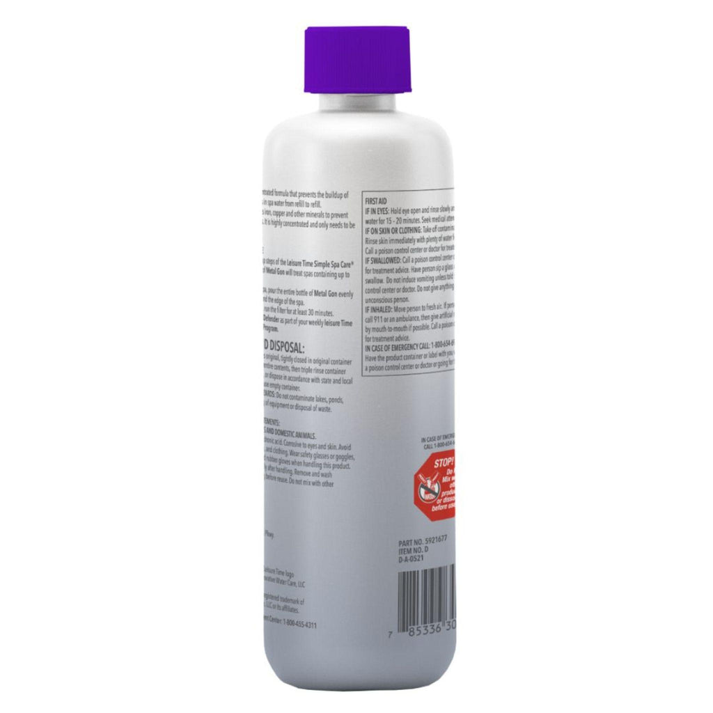 Leisure Time Metal Gon Metal Remover for Hot Tub Water