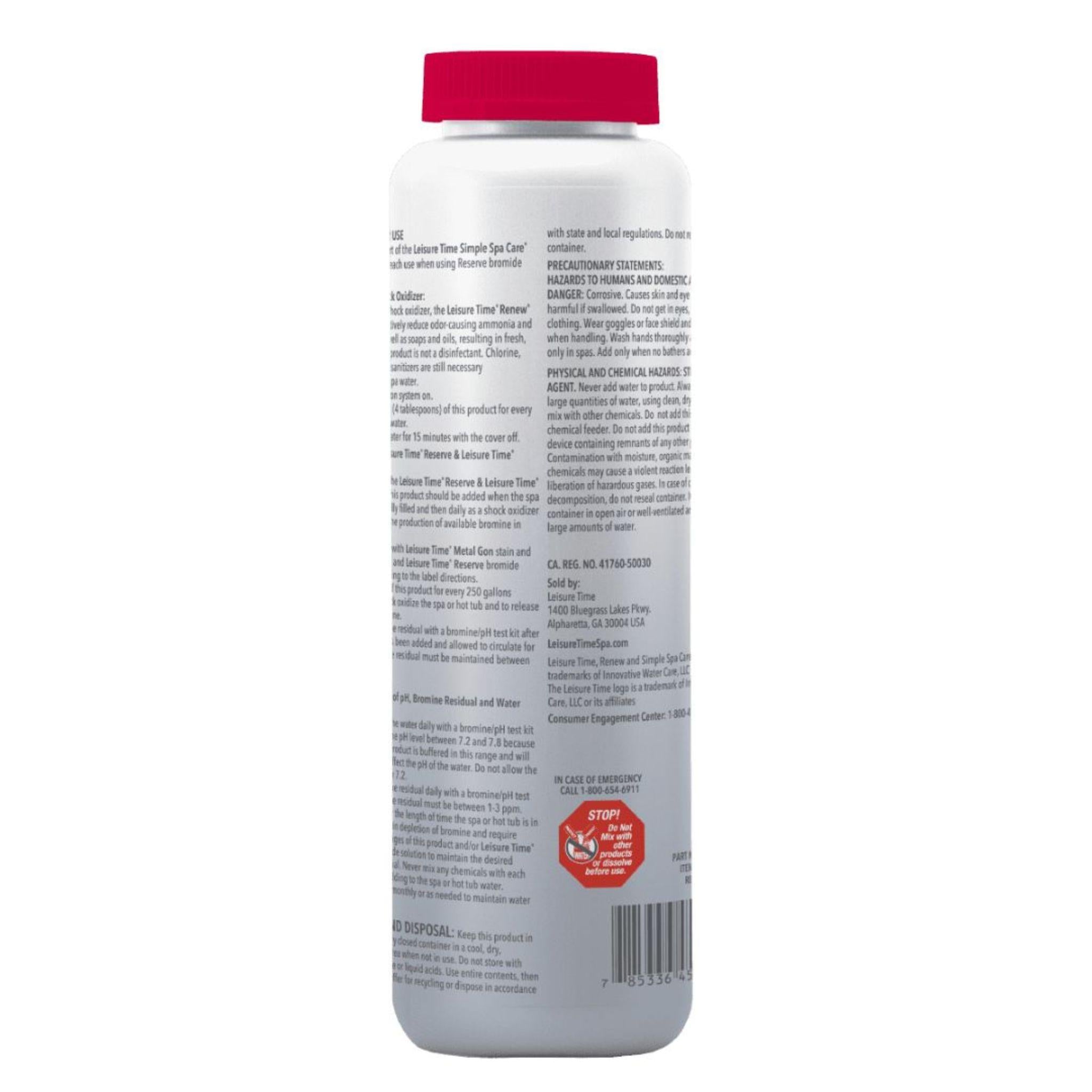 leisure time renew non-chlorine oxidizer 2.2 lbs.