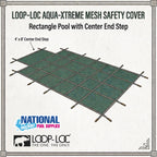 Loop-Loc Aqua-Xtreme Mesh Safety Cover for 20' x 40' Rectangular Pool with 4' x 8' Center End Step