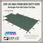 Loop-Loc Aqua-Xtreme Mesh Safety Cover for 20' x 40' Rectangular Pool with 4' x 8' Center End Step