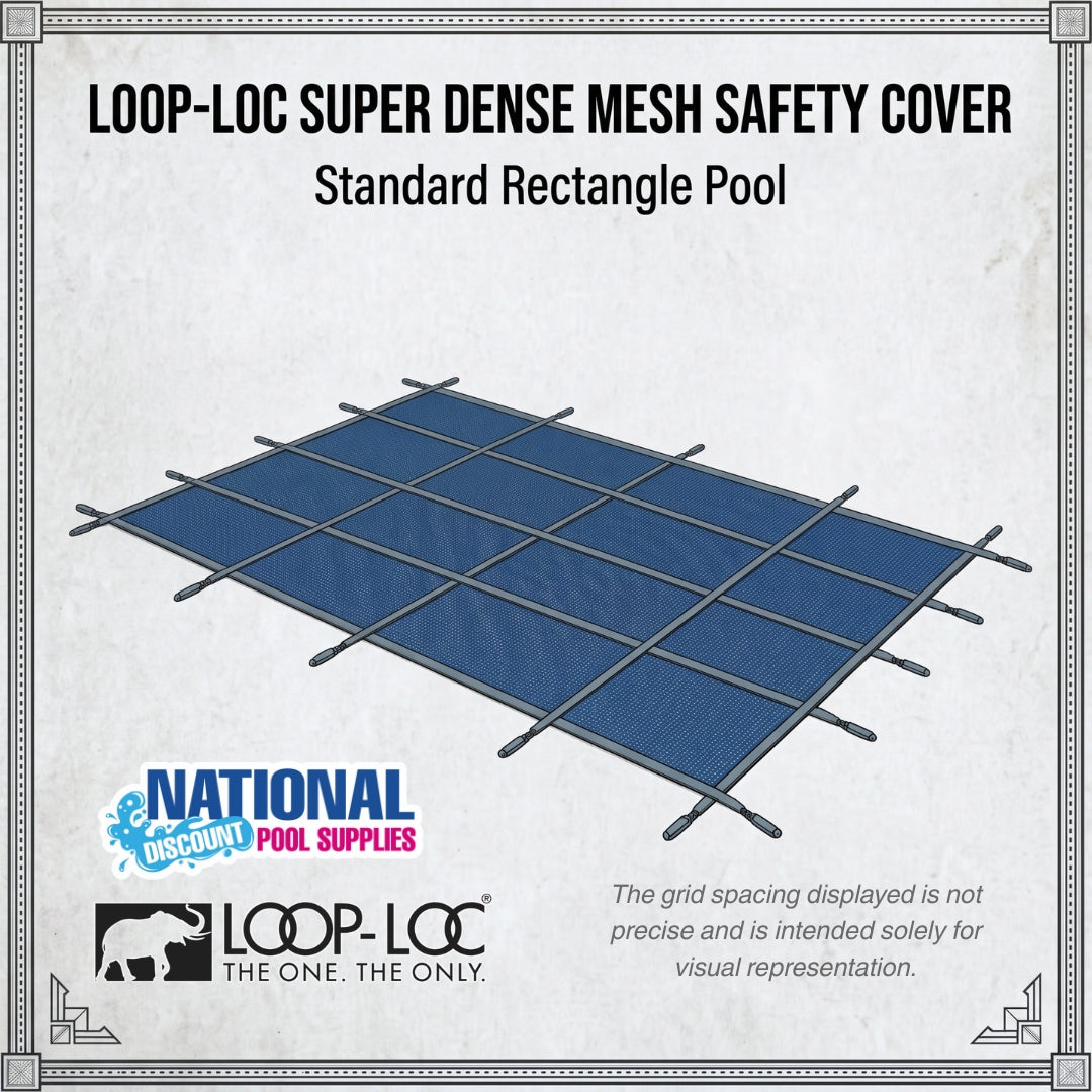 Loop-Loc 12 ft. x 28 ft. Rectangle Super Dense Mesh Safety Cover