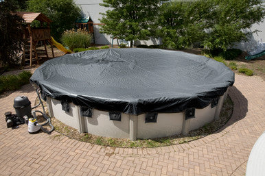 15-Year Midwest Canvas Silverado Winter Pool Cover for 18 ft. Round Pools (Cover Size 22 ft.)
