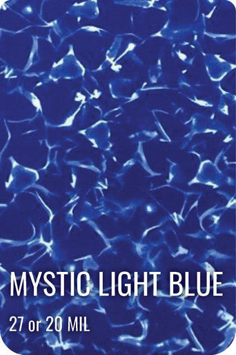 Mystic Light Blue Full Floor Borderless GLI Inground Pool Liner 27 Mil