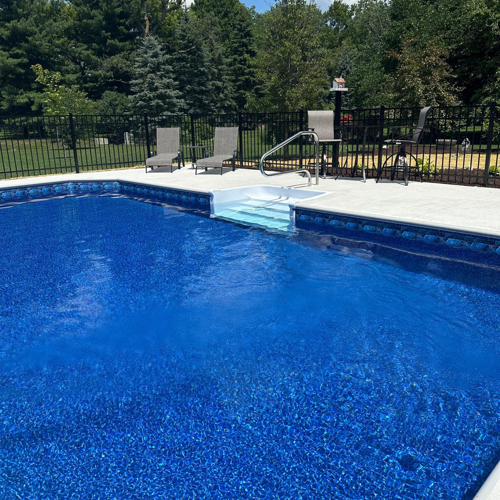 Ocean Blue with Mystic Light Blue GLI Inground Pool Liner 20 Mil