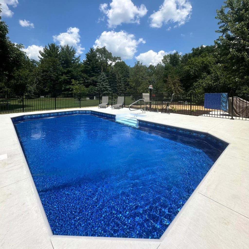 Ocean Blue with Mystic Light Blue GLI Inground Pool Liner 20 Mil
