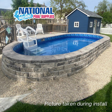 Ocean Blue with Mystic Light Blue GLI Inground Pool Liner 20 Mil