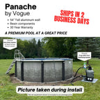 Panache 33’ x 54” Round Above Ground Pool Kit (Aluminum Wall)