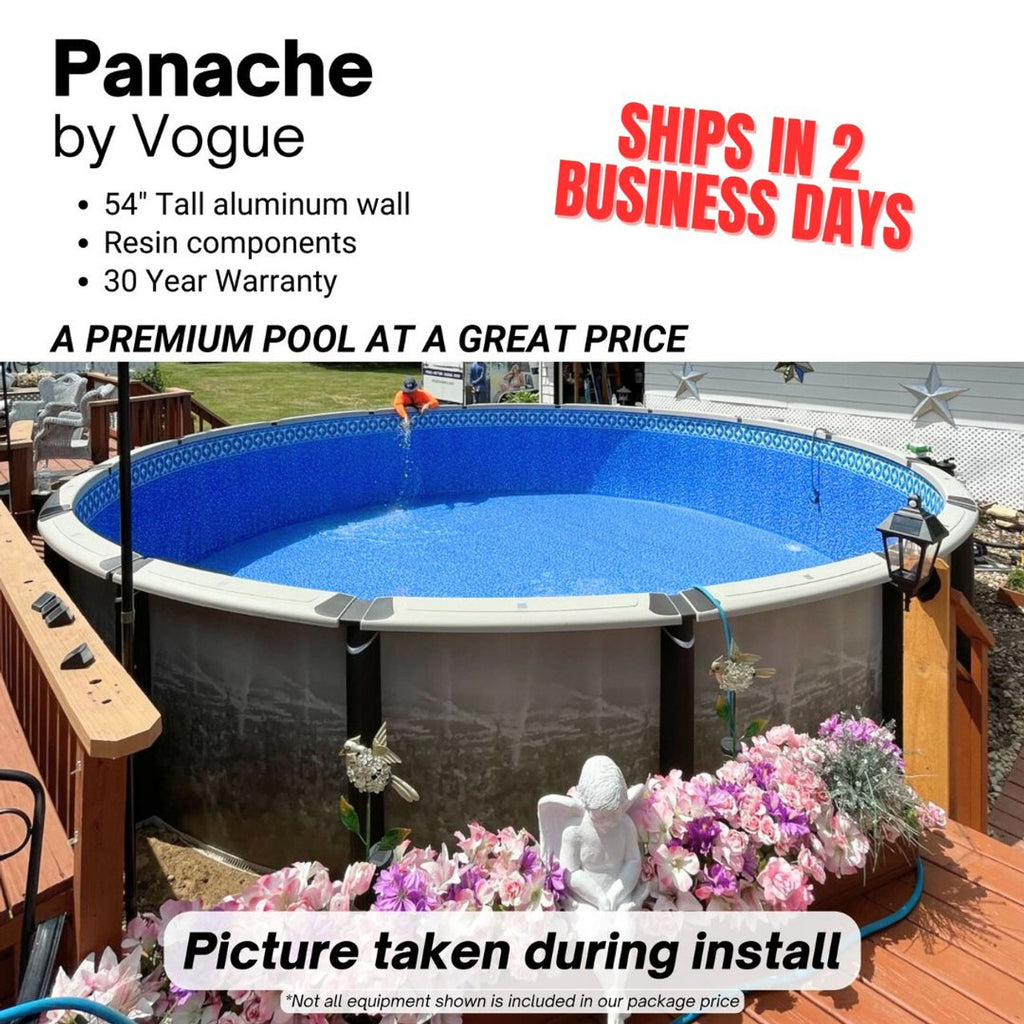 Panache 18’ x 54” Round Above Ground Pool Kit (Aluminum Wall)