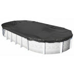 8-Year Midwest Canvas Premium Mesh Winter Pool Cover for 15' x 30' Oval Pools (Cover Size 18' x 33')
