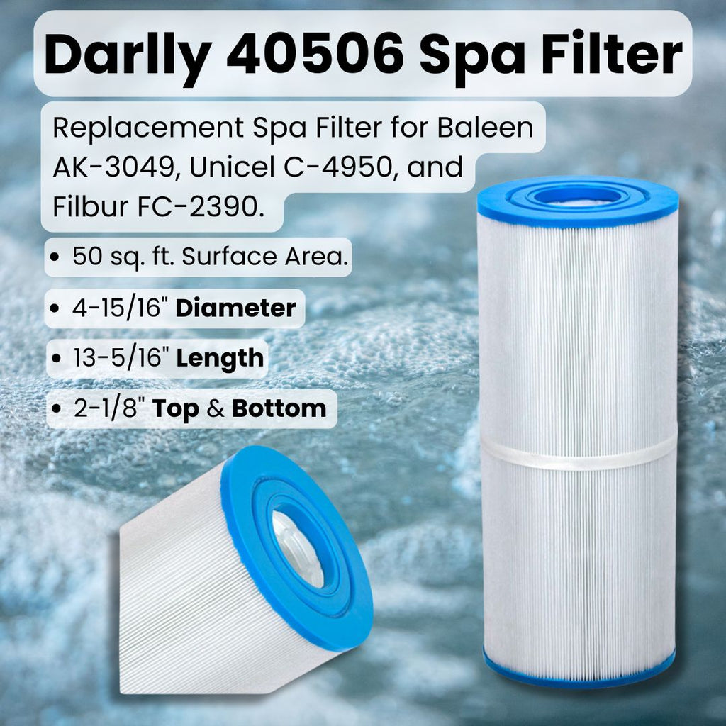 Darlly 40506 Filter Cartridge Replaces Pleatco PRB50-IN, Unicel C-4950, FIlbur FC-2390