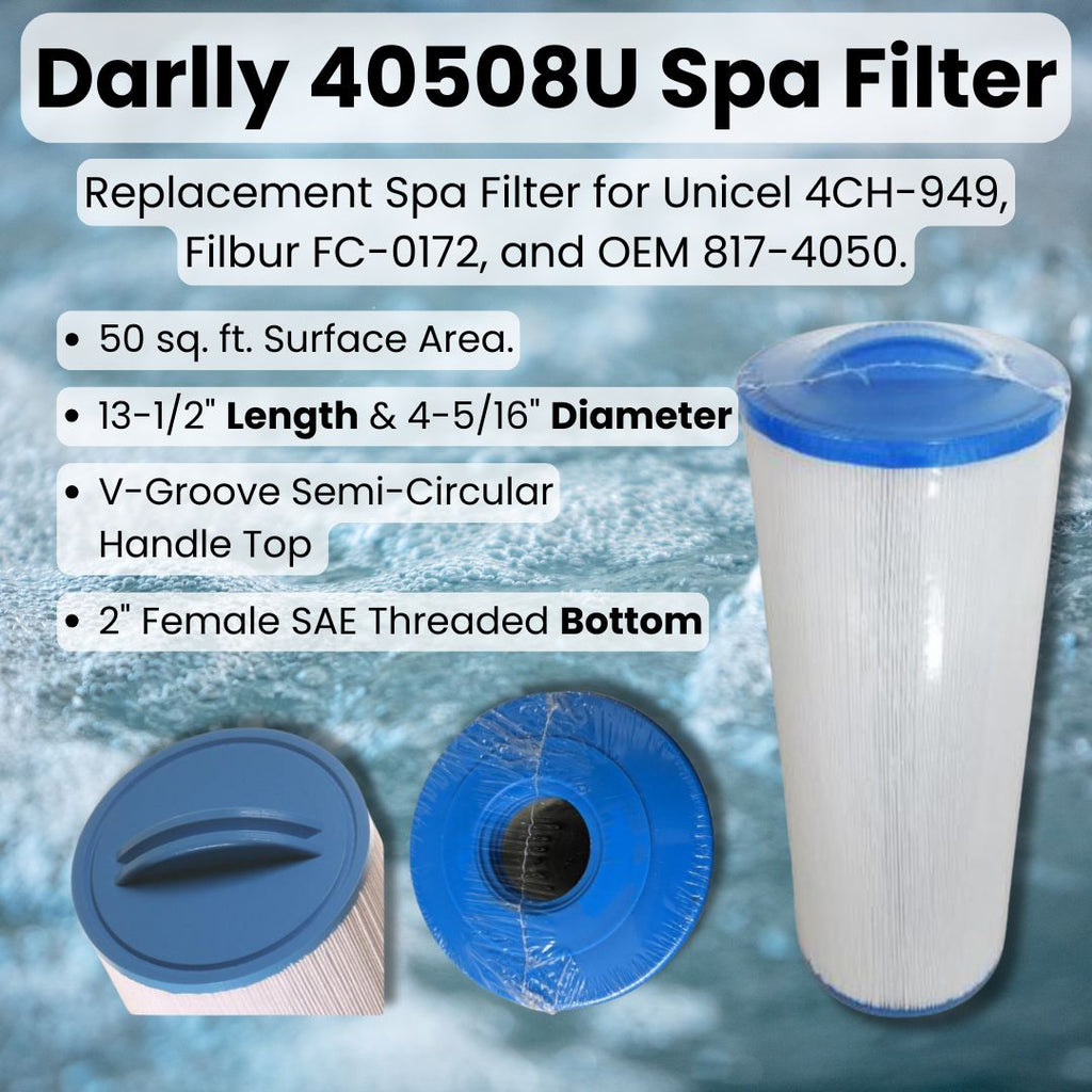 Darlly 40508U Cartridge Filter Replaces Unicel 4CH-949 and Filbur FC-0172