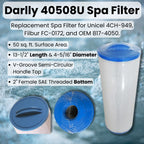 Darlly 40508U Cartridge Filter Replaces Unicel 4CH-949 and Filbur FC-0172