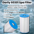 Darlly 60301 Filter Cartridge Replaces PWK30, C-6430, FC-3915, and 60301