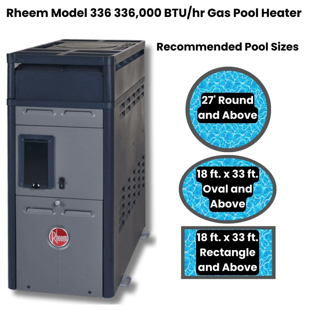 Raypak Digital Gas Pool & Spa Heater - 336 BTU (Copper or Cupronickel)