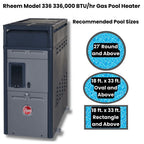 Raypak Digital Gas Pool & Spa Heater - 336 BTU (Copper or Cupronickel)