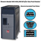 Rheem Digital Pool Heater 406,000 BTU