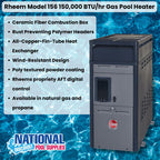 Rheem Pool Heater Model 156 - 150,000 BTU Gas