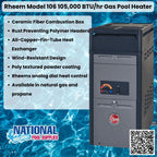 Rheem Pool Heater Model 106 - 105,000 BTU