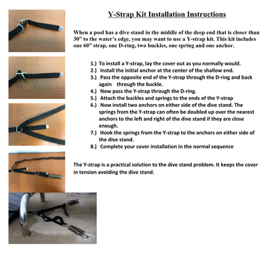 Y-Strap Kit Safety Pool Cover Anchors
