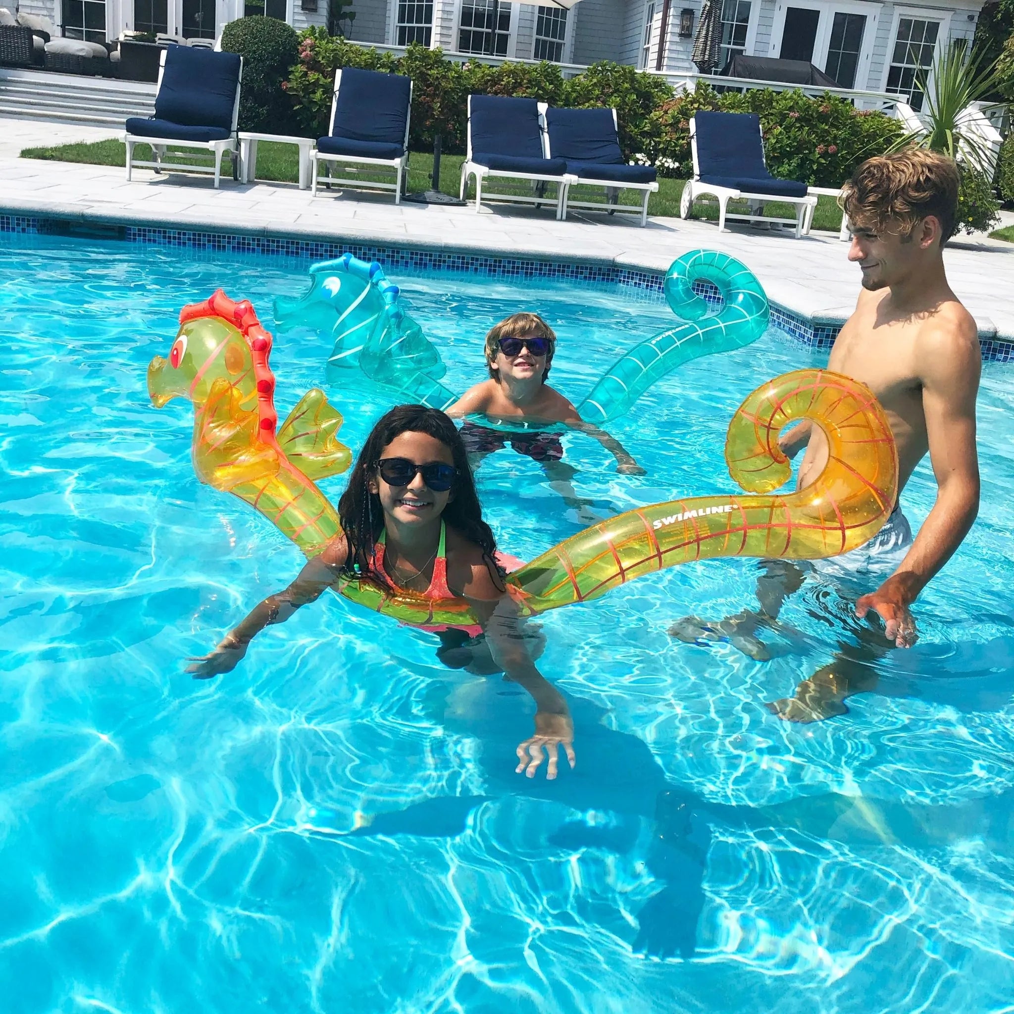 Swimline Seahorse Doodles Inflatable Pool Noodles