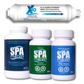 Spa Marvel Natural Hot Tub Water Treatment Bundle with X10 Pre-Filter