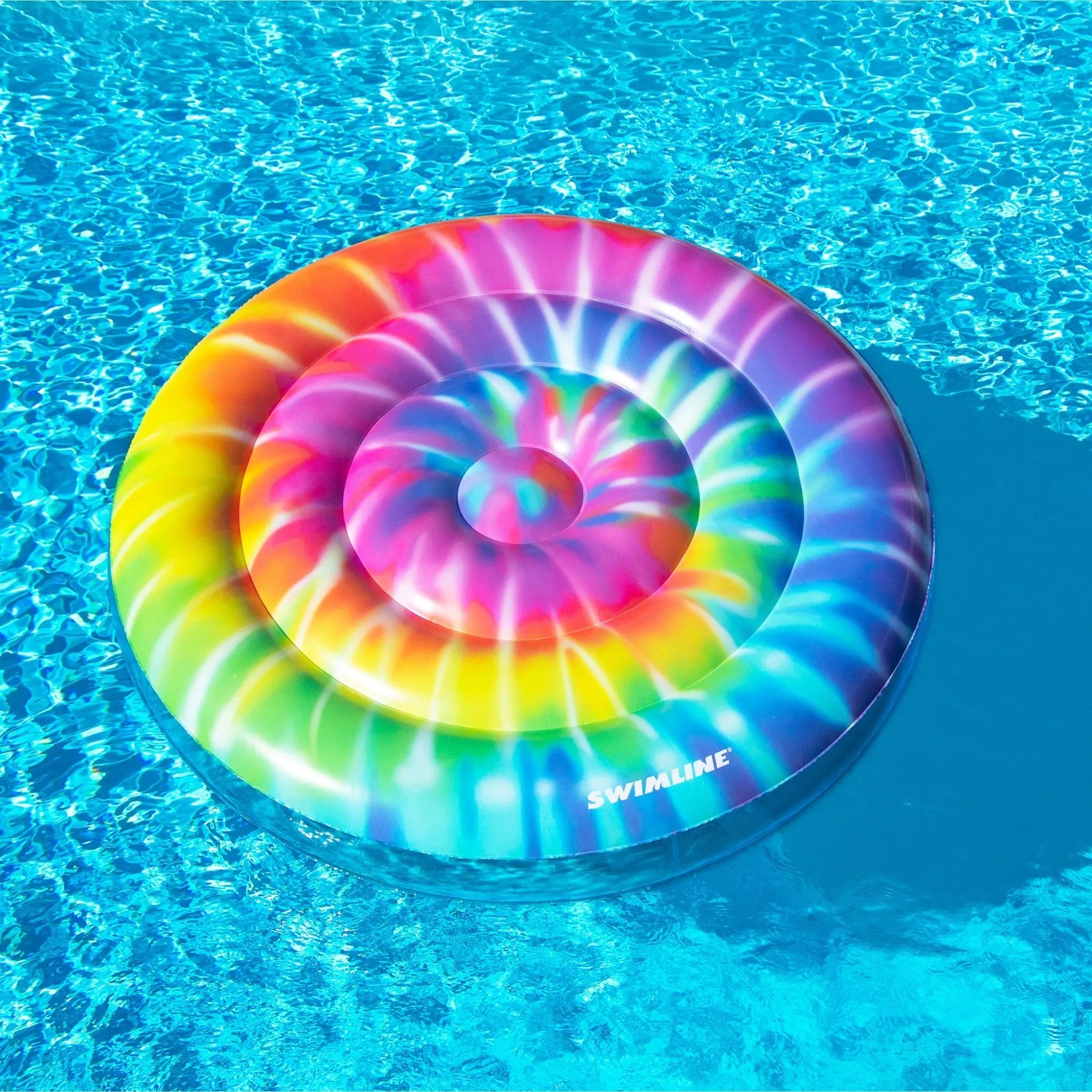 Swimline 65" Spiral Tie Dye Inflatable Island