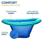 Spring Float Papasan Inflatable Pool Lounger with Hyper-Flate Valve