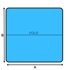 Diagram for measuring a Square or Rectangle Custom Replacement Hot Tub Cover with radius corners
