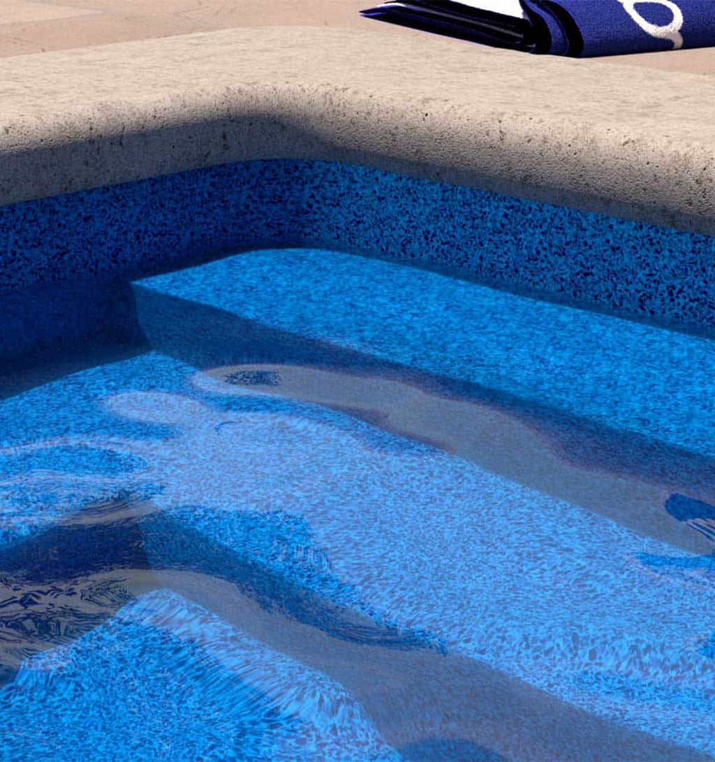 Stardust Blue Full Floor Borderless GLI Inground Pool Liner 27 Mil