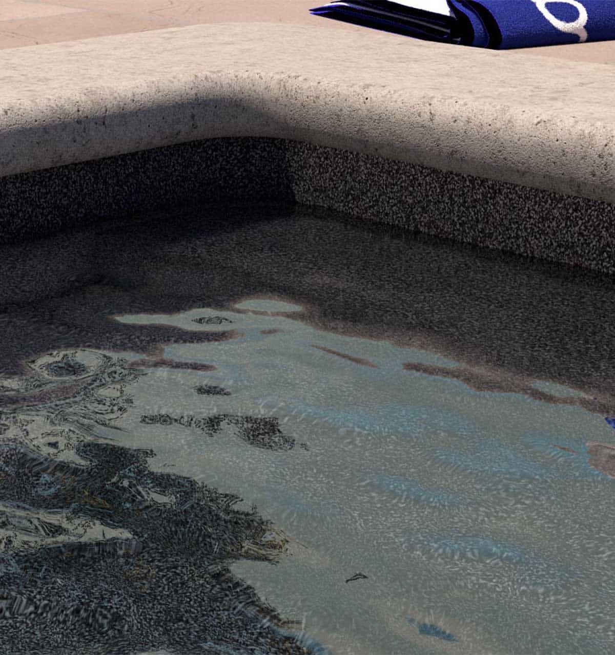 Stardust Gray Full Floor Borderless GLI Inground Pool Liner 27 Mil