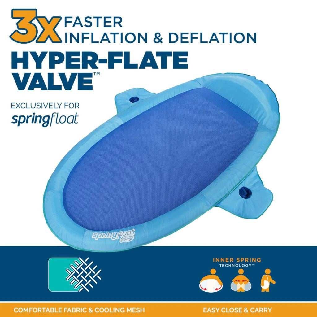 Spring Float SunCatcher Inflatable Pool Lounger with Hyper-Flate Valve