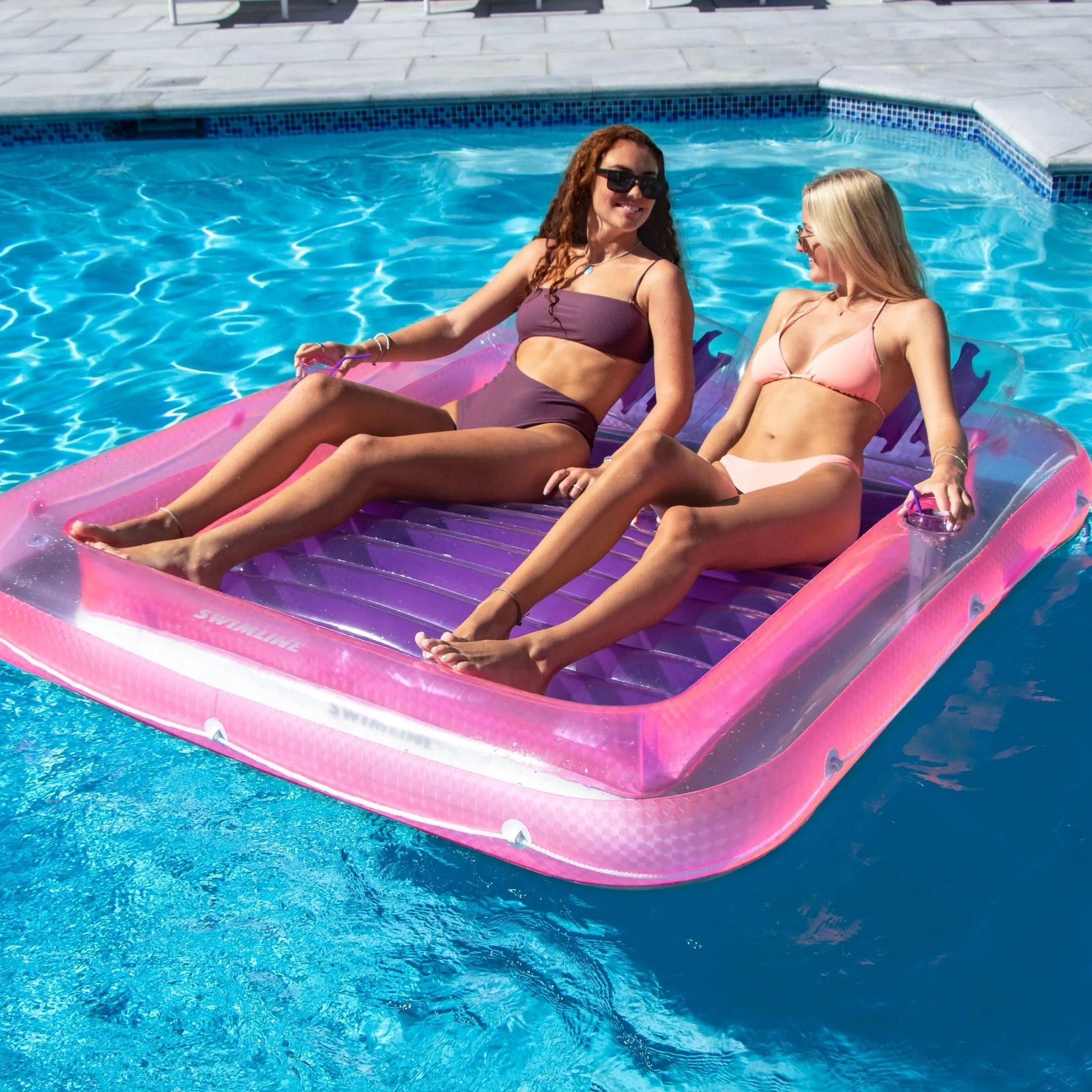 Swimline Pink SunTan Tub XL Inflatable Pool Lounger