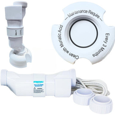 Hydrotools Pool Salt Replacement Cell for Water Chlorinator Systems for Pools Up to 15,000 Gallons | 7 Titanium Plates, Hayward Compatible, Easy Install Above & Inground Pool Generators