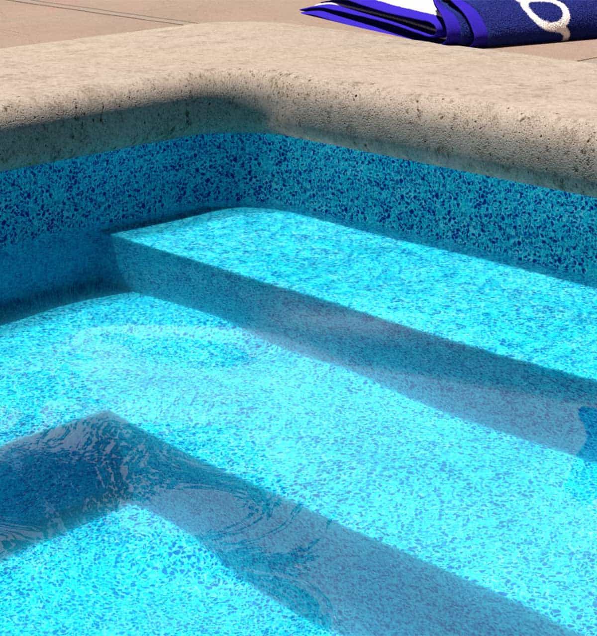 Terrazo Caribbean Full Floor Borderless GLI Inground Pool Liner 27 or 20Mil