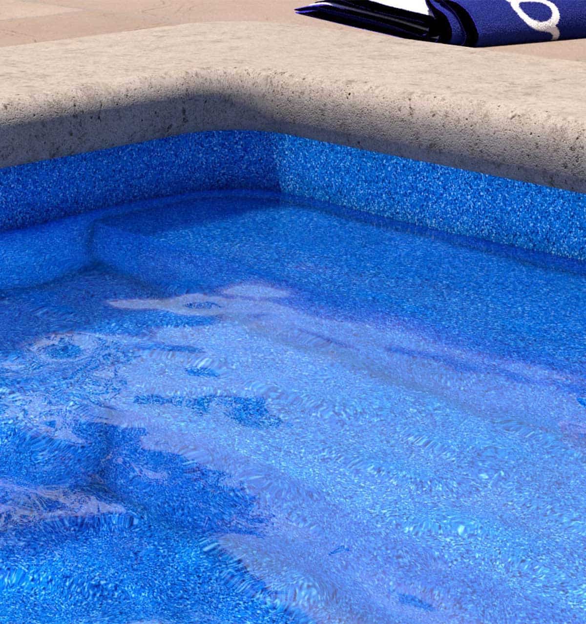 Blue Granite Full Floor Borderless GLI Inground Pool Liner 27 Mil