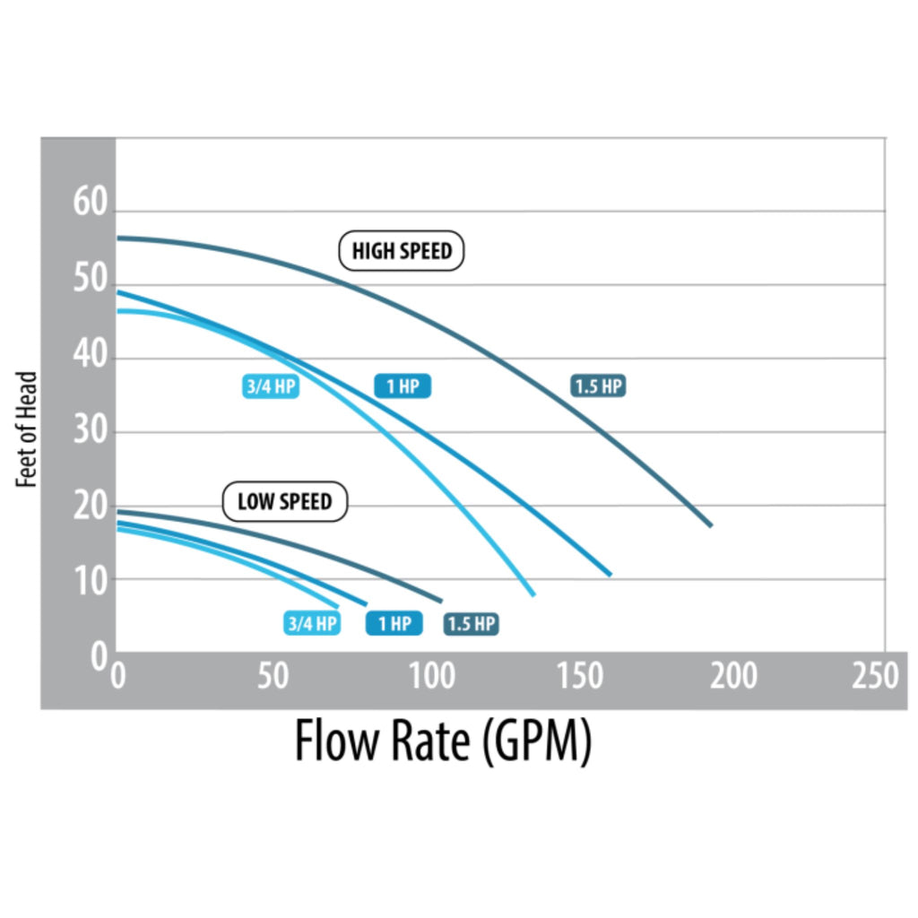 Waterway Plastics Hi-Flo II 2 HP 2-Speed Above Ground Pool Pump