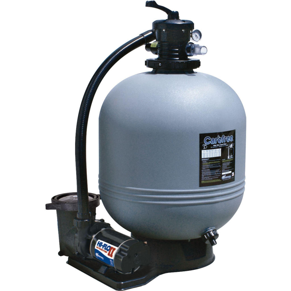 waterway Plastics 19" Carefree Sand Filter System with Pool Pump