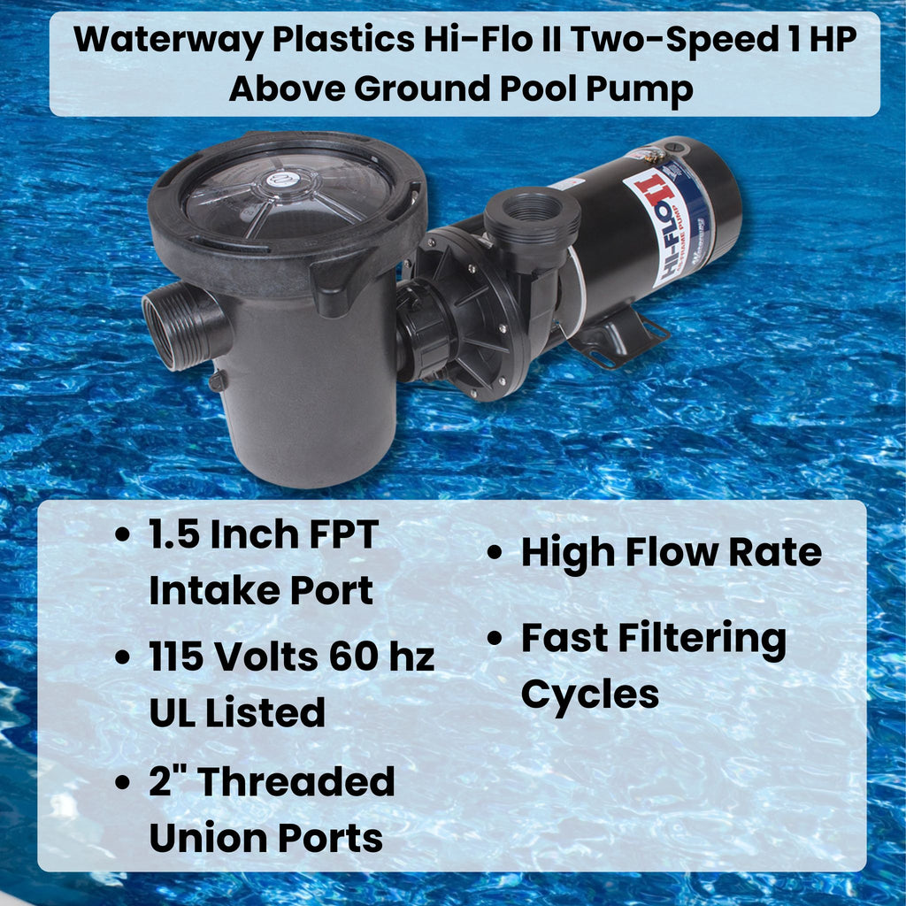 Waterways Hi-Flo 1 HP 2-Speed Above Ground Pool Pump